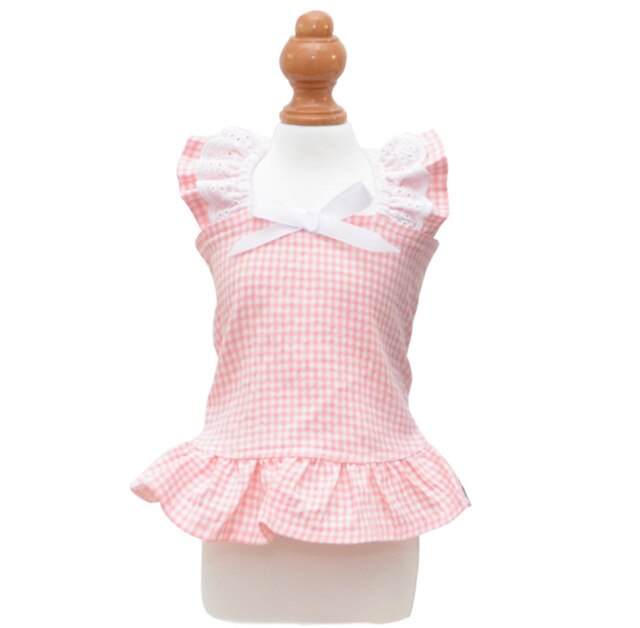 Summer Dog Dress Bowknot Princess Dress Clothes for Small Dogs Wedding Skirt Chihuahua Pug Pet Clothing: D / M