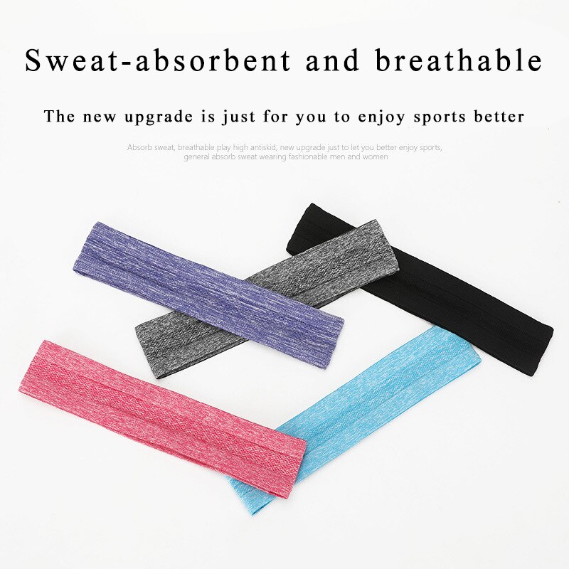 Sporthoofdband voor mannen en vrouwen siliconen zweetgeleiderband voorhoofdsjaal hardlopen basketbal fitness yoga haarband