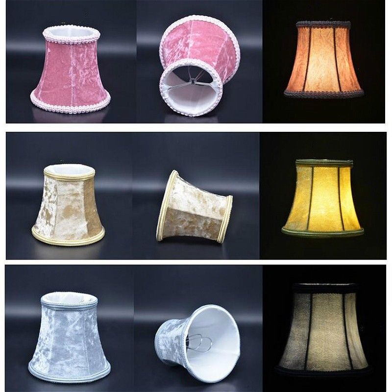 Vintage kleine lampenkap flanel fluwelen stof retro kroonluchter mini lampenkap slaapkamer lamp kroonluchter lampenkappen