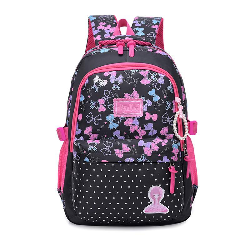 Schule Tasche Teenager Schule Rucksack Mädchen Rucksack Schule Taschen Für Grundschule Schüler: Black