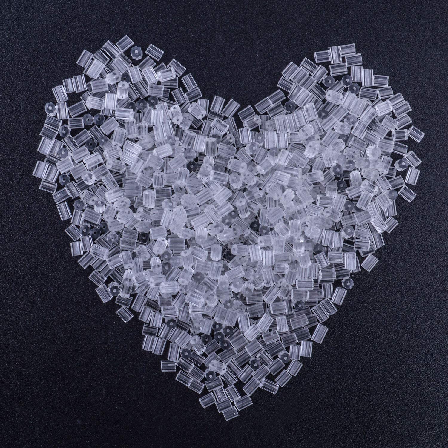 1000Pcs Clear Earring Backs Veiligheid Backs Plastic Kubus Oorbel Draad Stoppers Accessoires Voor Diy Haak Oorbellen Maken Crafting