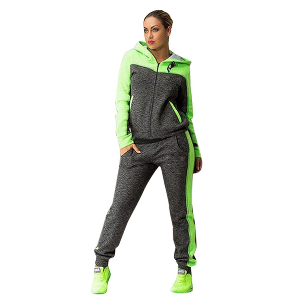 2 delige Set Vrouwen Hoodie Casual Trainingspak Pakken Sweatshirt Joggingbroek Herfst Winter Warme Kleding Jogging Set