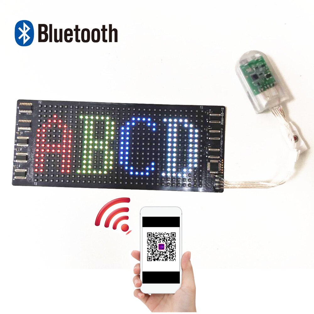 Bluetooth Programmable Rgb Flexible Led Module 16*32 Pixel Display Matrix Sign Android Ios Application Control Led mask Screen