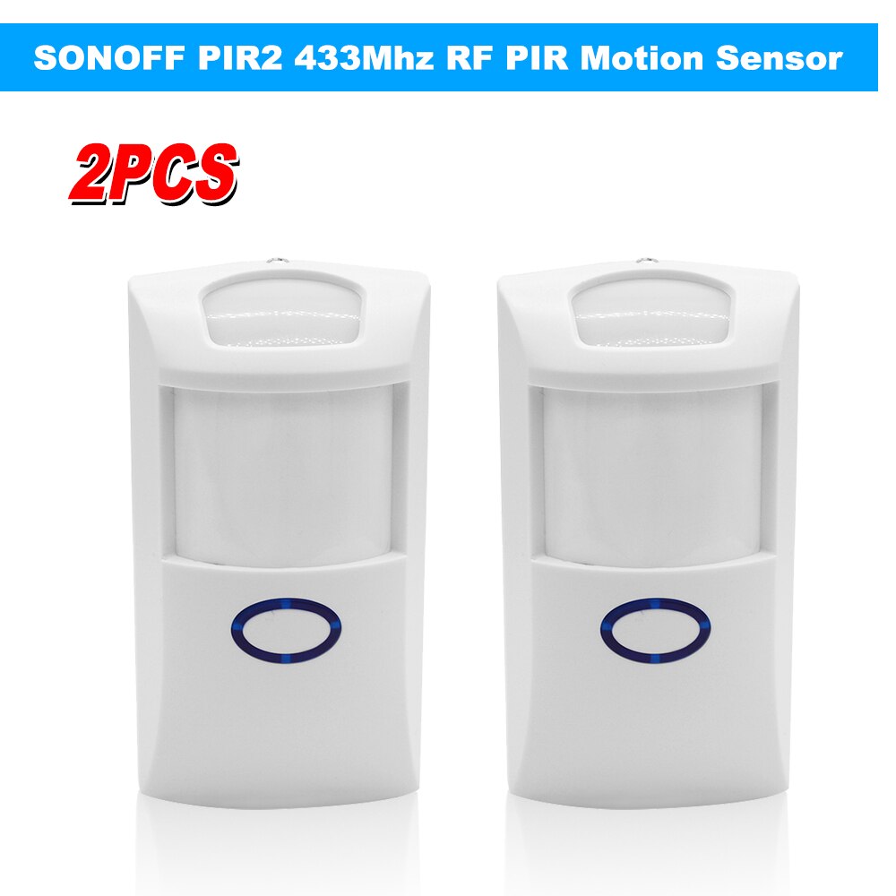 Sonoff pir 2 langaton kaksois-infrapunatunnistin 433 mhz rf pir liiketunnistin älykkään kodin turvahälytysjärjestelmä alexa google kotiin: Nippu 2