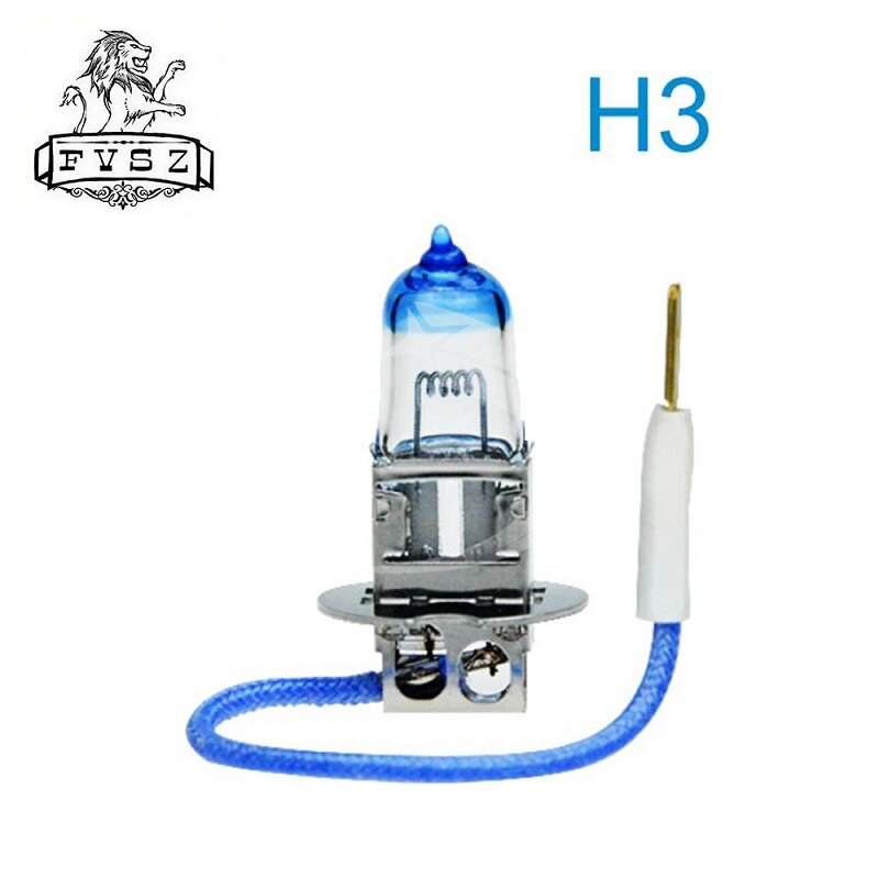 10 stk  h3 12v 55w 5000k auto halogen hovedlys pære supersterk gult lys halogen lys nær lyspærer  ( dc 12v)