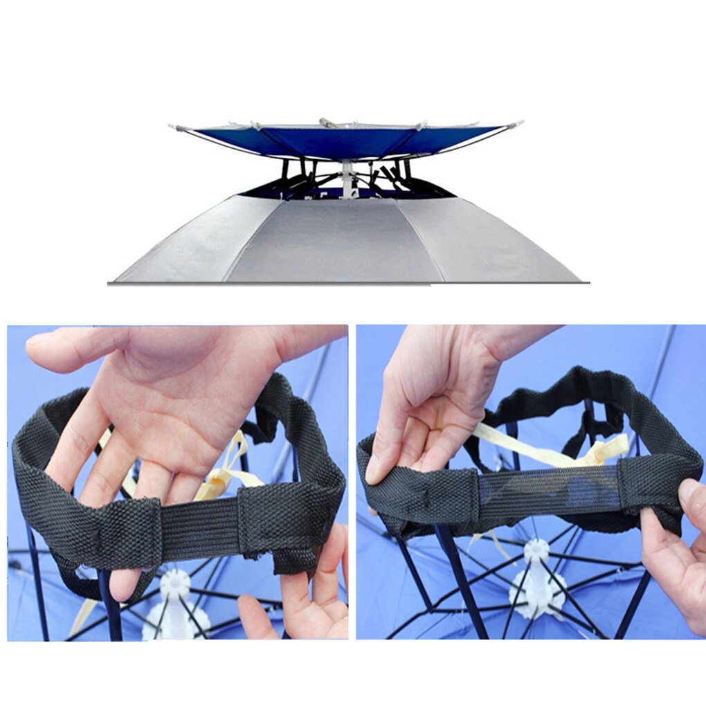 Vissen Paraplu Hoed Wandelen Strand Camping Hoofddeksels Cap Opvouwbare Zonnebrandcrème Schaduw Hoofd Paraplu Mini Leuke Paraplu