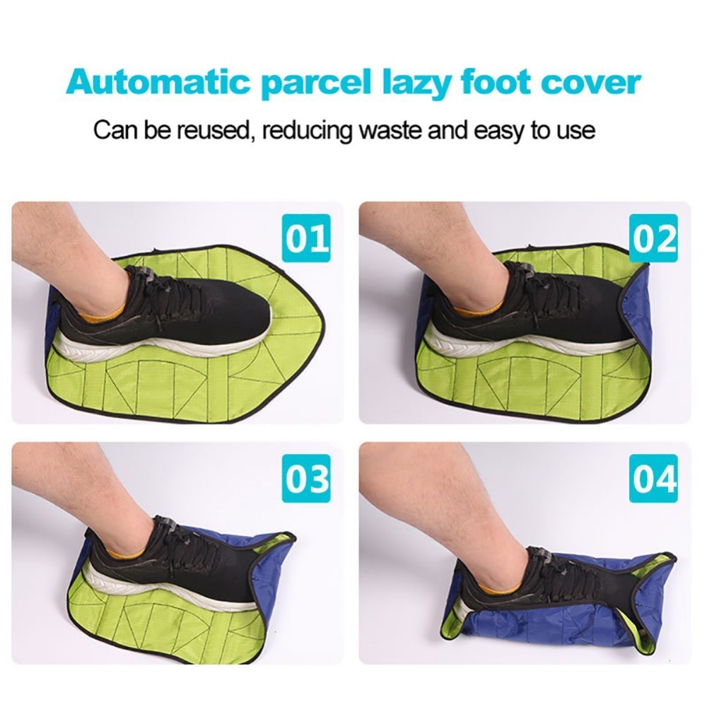 2pcs/pair Step in Sock Reusable Shoe Cover One Step Hand Free Sock Shoe Covers Durable Portable Automatic Shoe Covers
