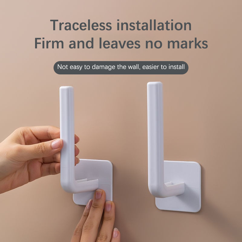 Kitchen Paper Holder Towel Storage Hook Toilet Paper Holder Towel Rack Stand Storage Rack Shelf Tissue Holder Bathroom Organizer