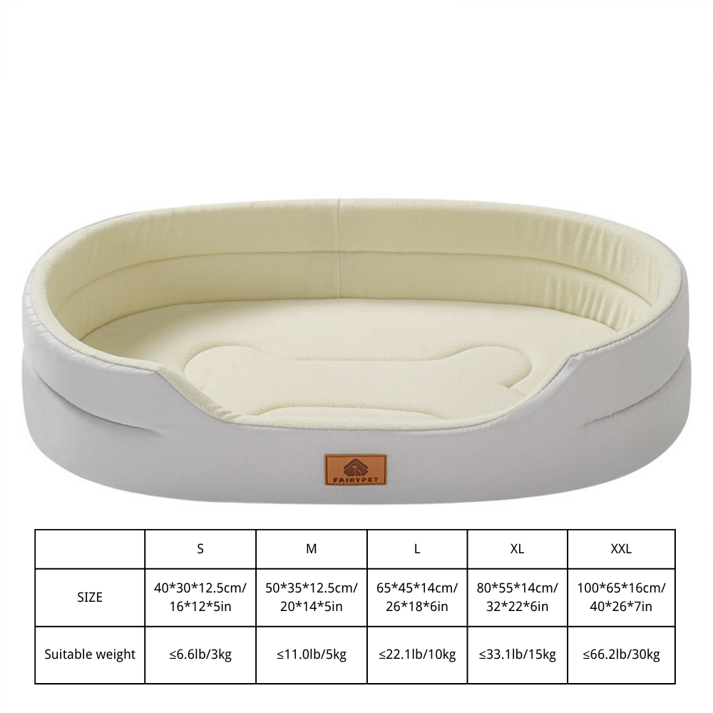 Camas ortopédicas impermeáveis para cães de espuma, para cães pequenos, médios e grandes, sofá durável para cães, cama para animais de estimação, capa removível lavável: L / Cinza claro