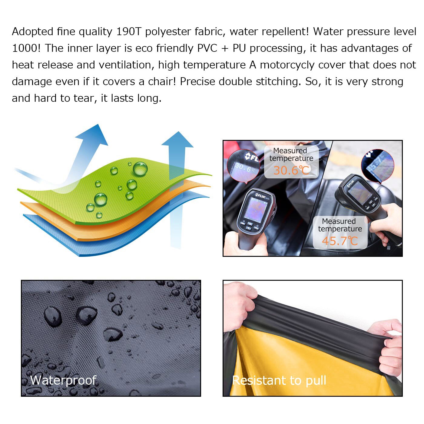 Neverland M 200cm Waterproof 190T Covers Dirt Bike Motorcycle Motors Dust Rain Snow UV Protector Cover Indoor Outdoor D35