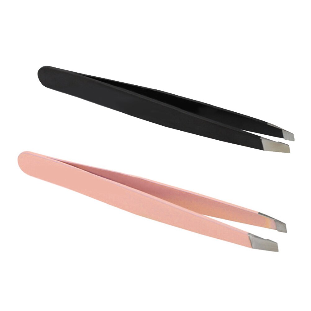 2 Stuks Zwart Roze Wenkbrauw Pincet Gezicht Haar Remover Wenkbrauw Trimmer Wimpers Extension Clip Make-Up Beauty Tools Voor Vrouwen