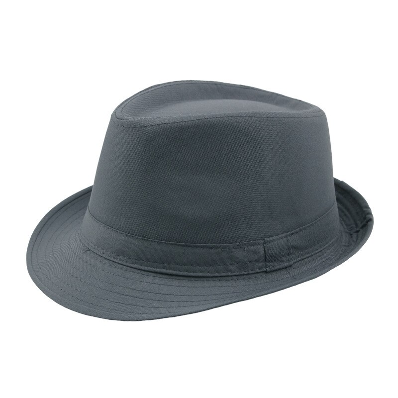 Sombrero de Jazz de Color sólido para hombre, paño al aire libre, para escenario, primavera y verano: Gris