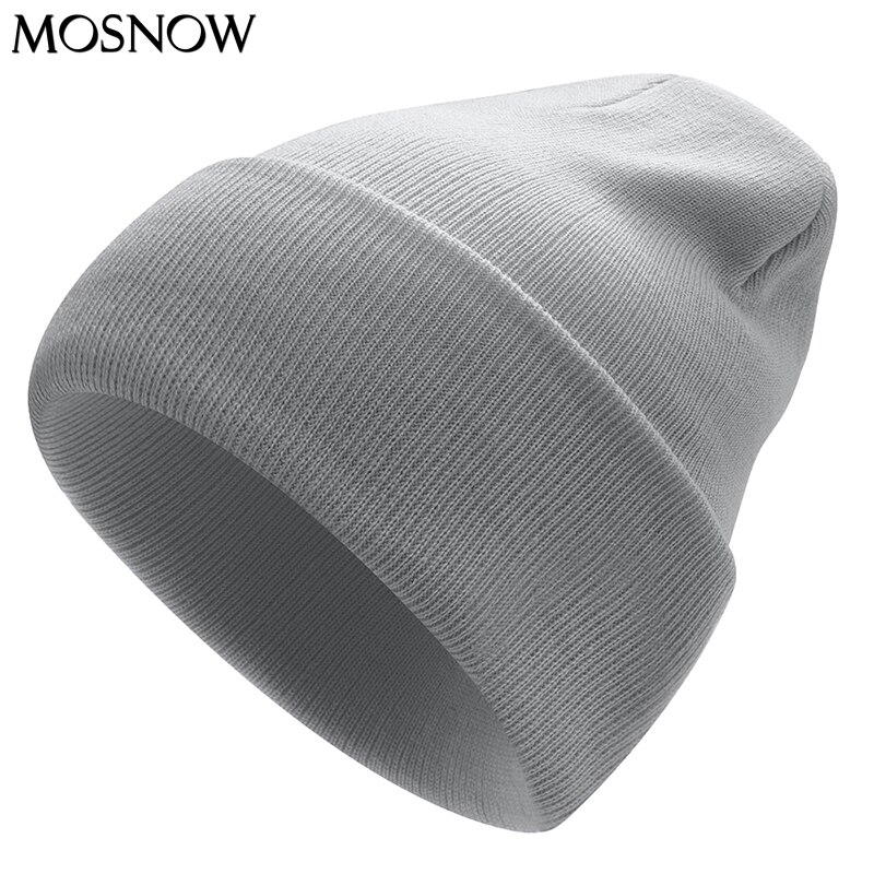 Strikket vinterlue solid varme luer unisex lue fritidshatt for menn kvinner hip-hop vår høst panser voksen skullies