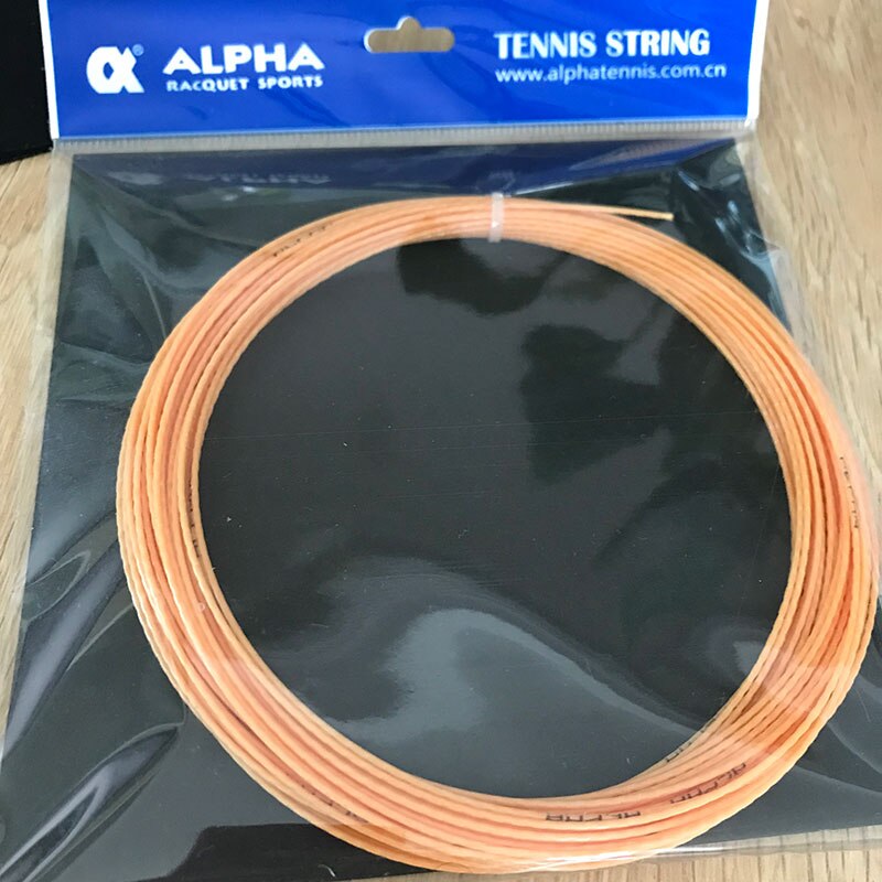 Powerti 5 st/lot bambu polyester tennissnöre top-spin 1.25mm tennisracket gym kontroll träningssnöre 12m: Orange