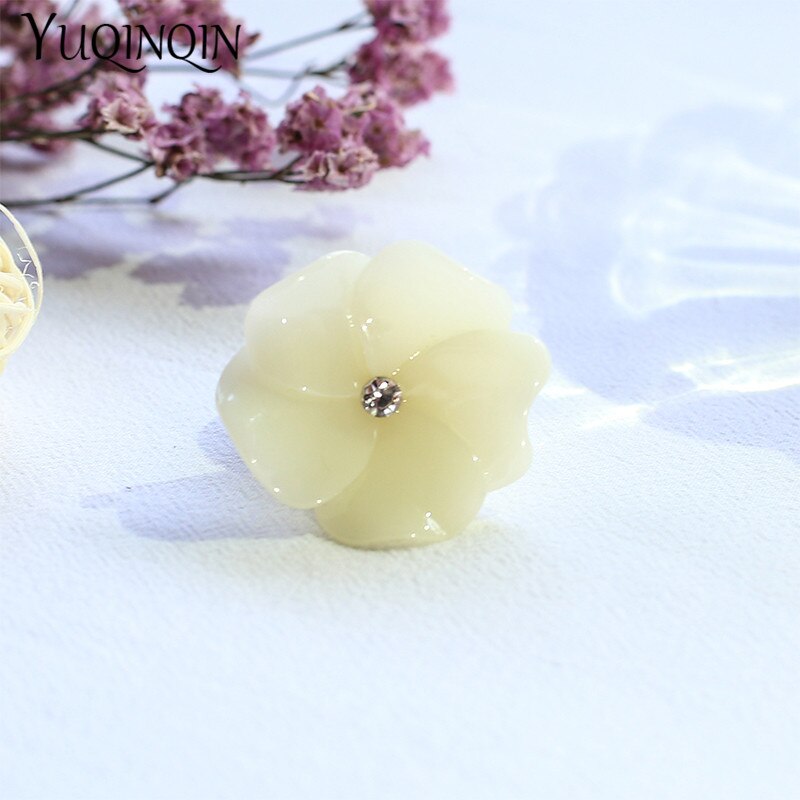 Acryl Blume Korea Engagement frauen Ringe Modeschmuck minimalistisch Harz Korea Finger Ring für Mädchen Weibliche Rosa Ringe