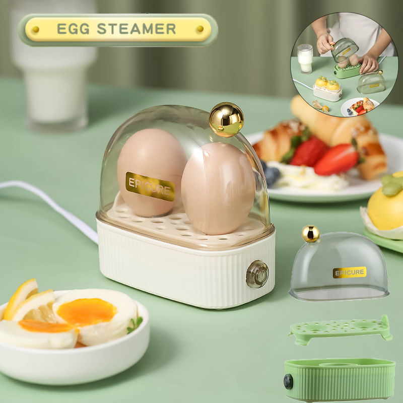 Multifunksjonell elektrisk eggkoker varmeapparat automatisk avstengning mini egg matdamper krypskytt frokost matlagingsmaskin eu