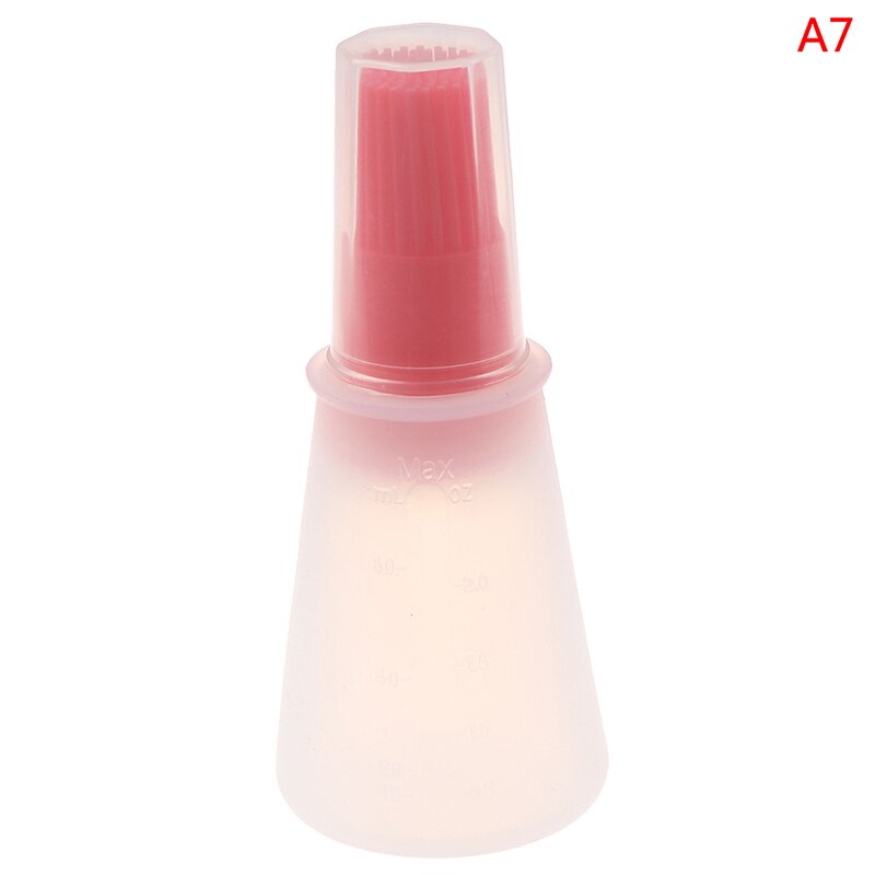 Portable Silicone Oil Bottle with Brush Grill Oil Brushes Liquid Oil Pastry Kitchen Baking BBQ Tool Kitchen Tools for BBQ: YELLOW