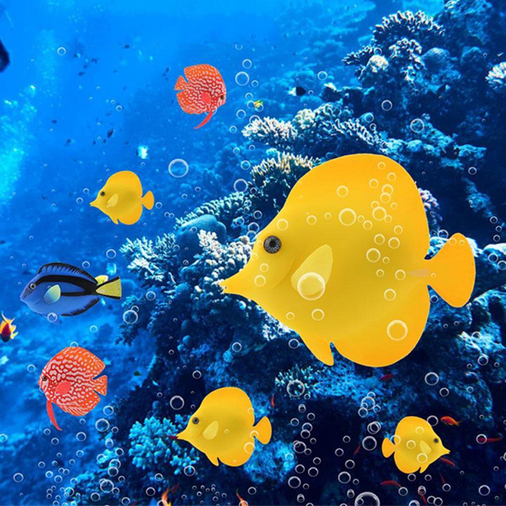 Artificial Fish Simulation Floating Faux Clownfish Fish Tank Decor Supplies for Aquarium