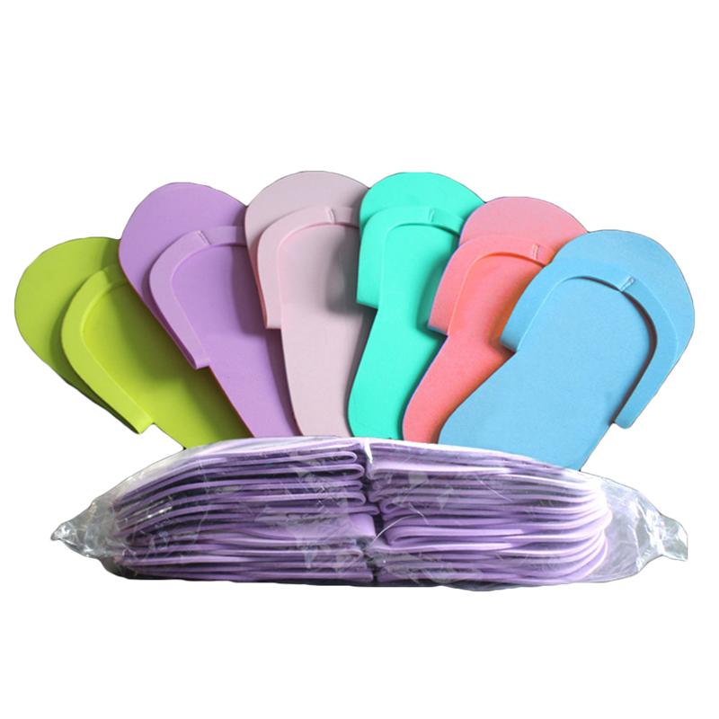 36 Pairs Disposable Foam Pedicure Slippper Foam Slippers for Salon Spa Pedicure (Random Color)