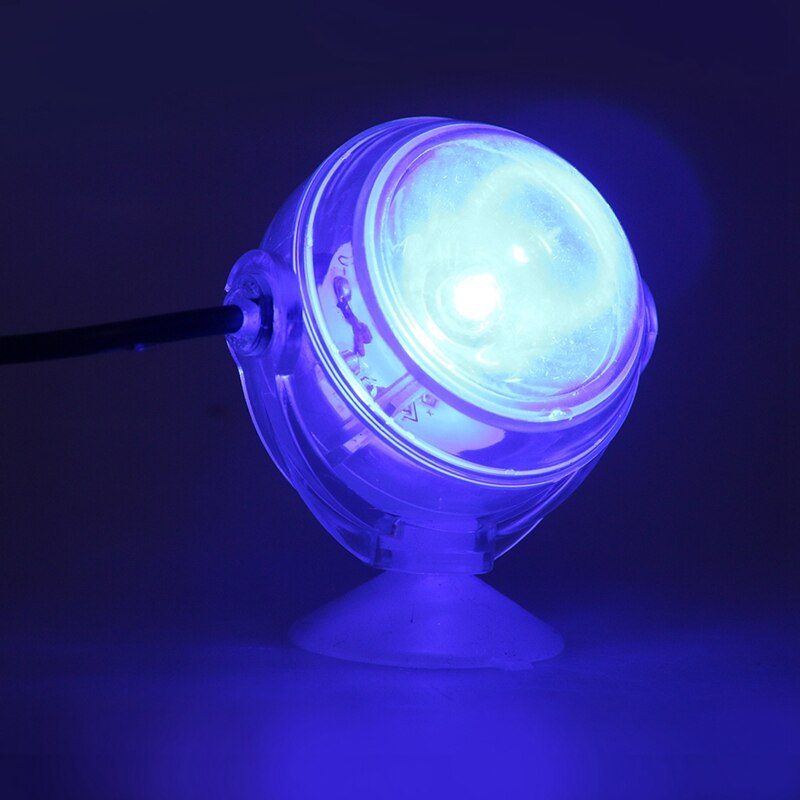 Aquarium Fish Tank Submersible LED Spotlight Lighting Underwater Lamp EU Plug: Blue