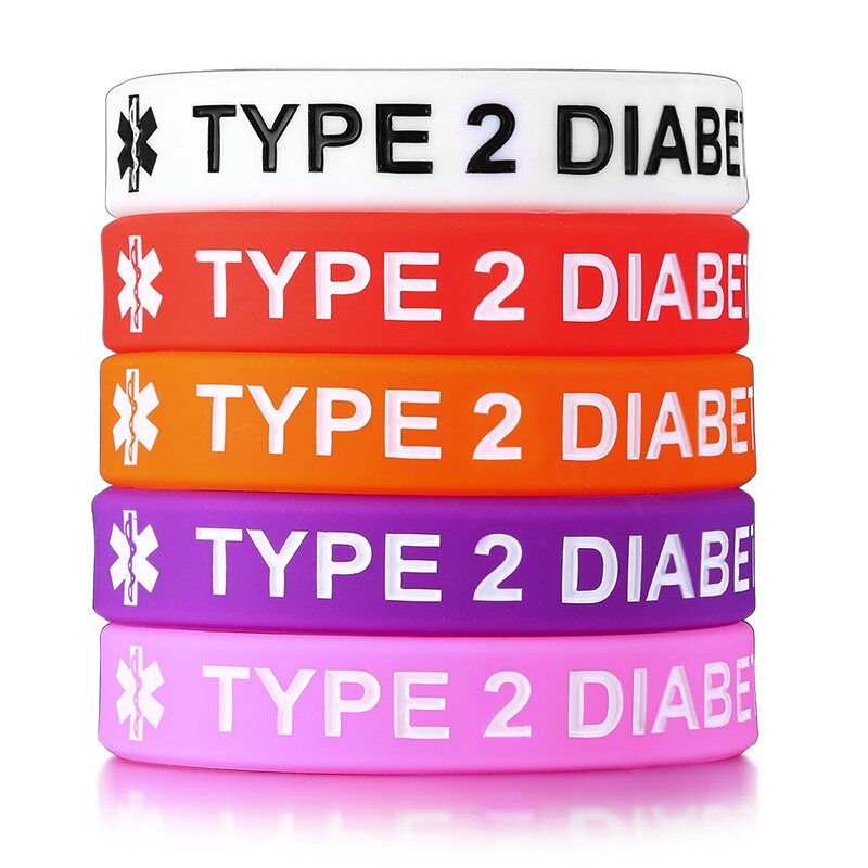 Type 1 og 2 diabetes silikone gummi armbånd til børn armbånd: Stil 2