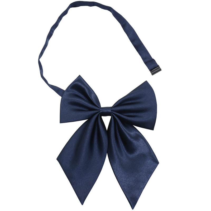 Women Bowties Solid Color Large Bowknot Simulated Silk Butterfly Necktie Shirt Accessories Event Performance Bank Hotel Bow Ties