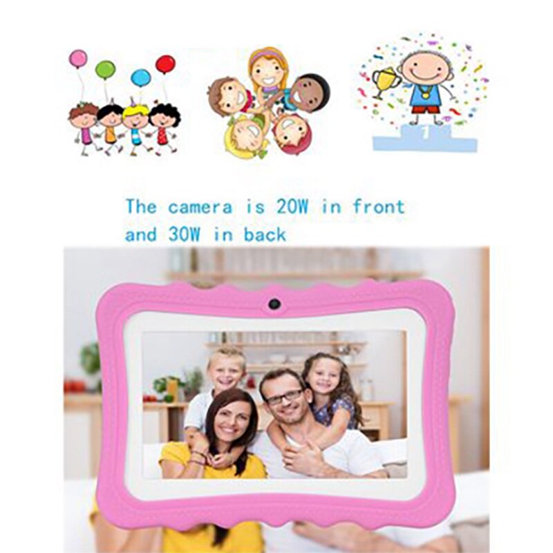 7 Inch Kids Tablet Android Dual Camera WiFi Education Game for Boys Girls, UK Plug