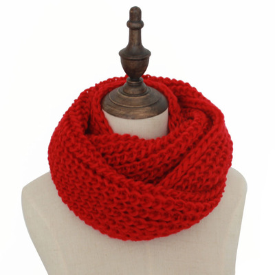 Bufanda negra de cuello redondo para hombre, bufanda tejida para Invierno para mujer, bufandas de invierno para hombre, bufandas infinitas rojas para hombre: red wine