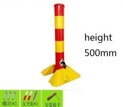 T-type shaped Stud upright column lock parking place car auto lock arch guardrail guar bar crash barrier stop ground wheel lock: 2003A45-13