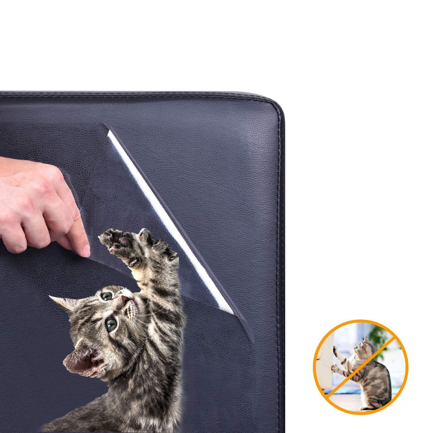 5 pakke møbelbeskyttere fra katte, sofabeskytter til kæledyr, kloebeskytter til kattehunde selvklæbende puder + twist pins
