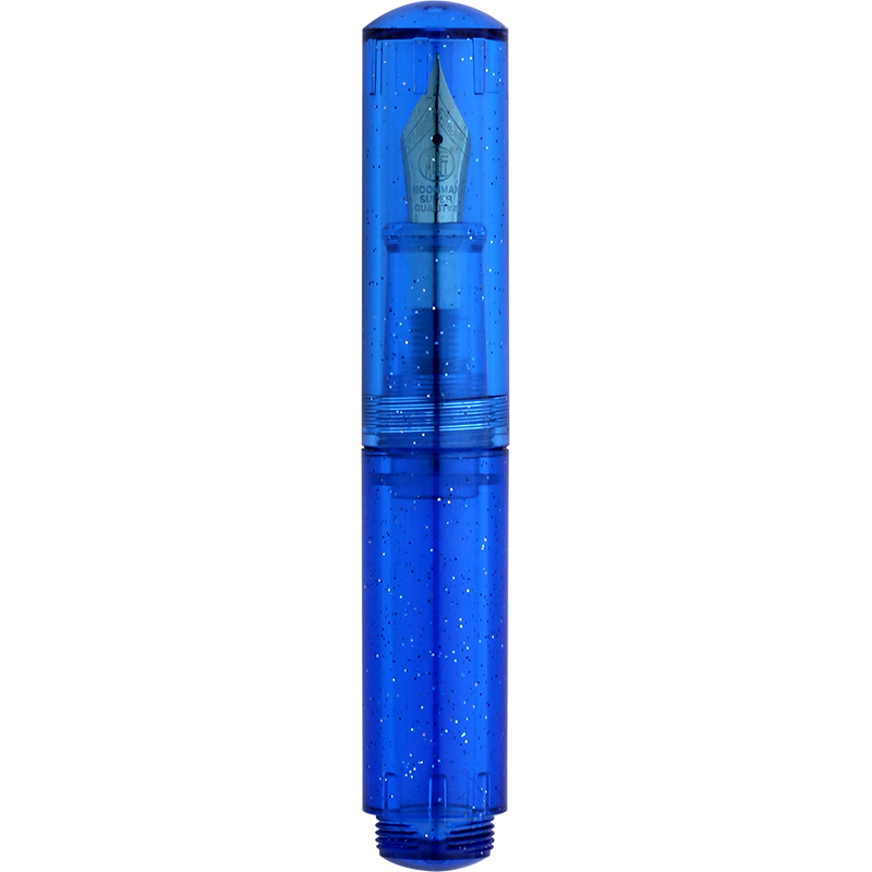 MAJOHN Wancai Mini 2.0 Transparent Pocket-Size Eyedropper Fountain Pen EF/F Nib Ink Pen Portable Writing Set: Blue / F
