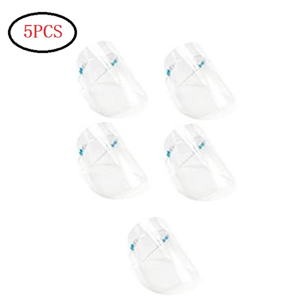 Materiaal Full Face Dubbelzijdig Beschermende Masker Mode Veiligheid Masker Verlengd Arc Anti-Fog Maskers: 5pcs