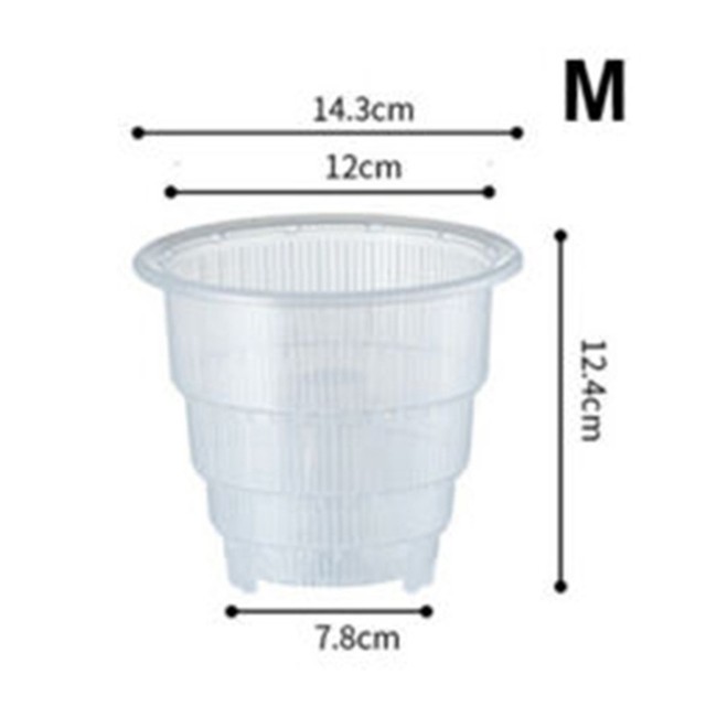 Clear Plastic Orchidee Plant Grow Potten Met Gaten Succulent Ademend Tuin Thuis Wortel Controle Bloempot: M
