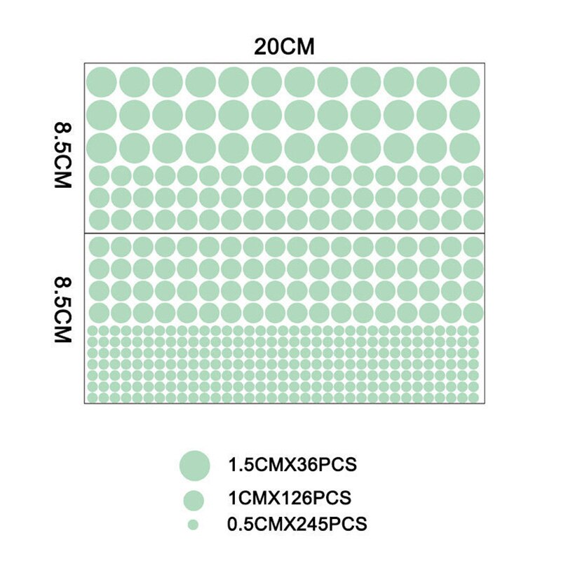 407pcs/set Luminous cartoon Glow Sticker In The Dark Round Dot Wall Stickers For Kids living Room Decoration DIY Decal