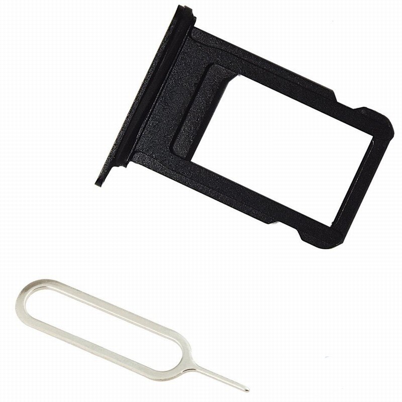 Ascromy Sim-kaart Houder Slot Lade Vervanging voor iPhone 7 Plus 5.5-inch 7 plus iPhone7Plus Adapter Tool Reparatie deel Accessoires: Black