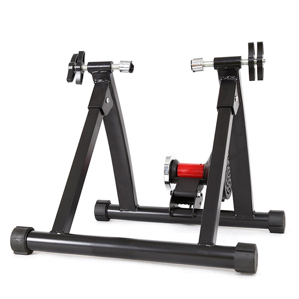 Foldable Bicycle Training Platfor 5 Levels Resistance Adjustable Cycling Trainer Roller Road Fitness Station For Indoor Exercise: Default Title