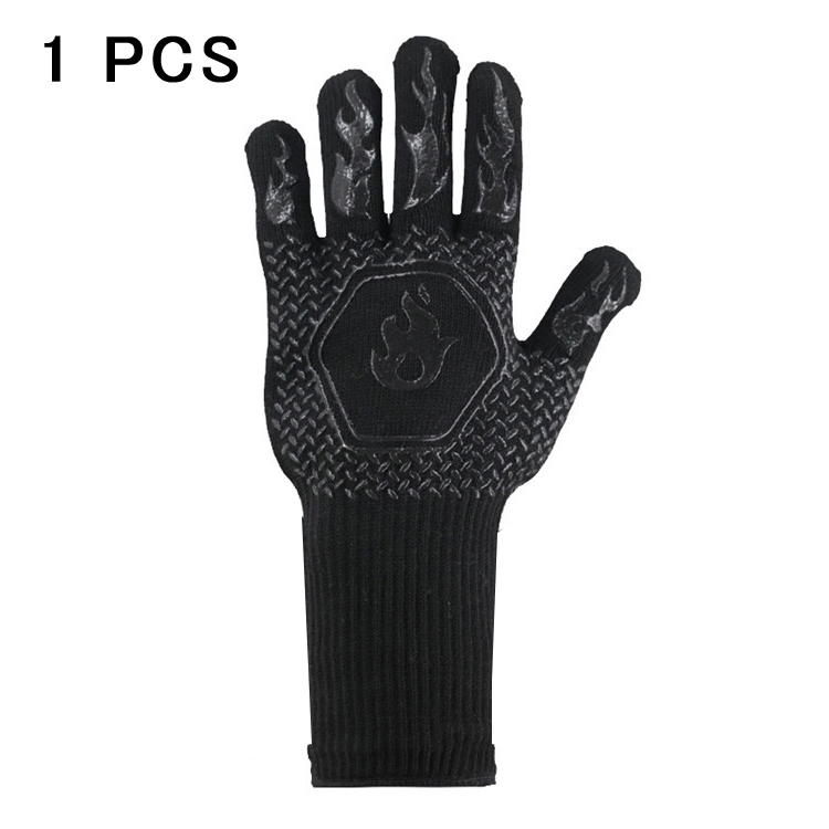 BBQ Gloves Extreme Heat Resistant Fireproof Heated Baking Cooking Microwave Bbq Barbacoa Kitchen Barbecue Oven Grill Gloves: MULTICOLOR