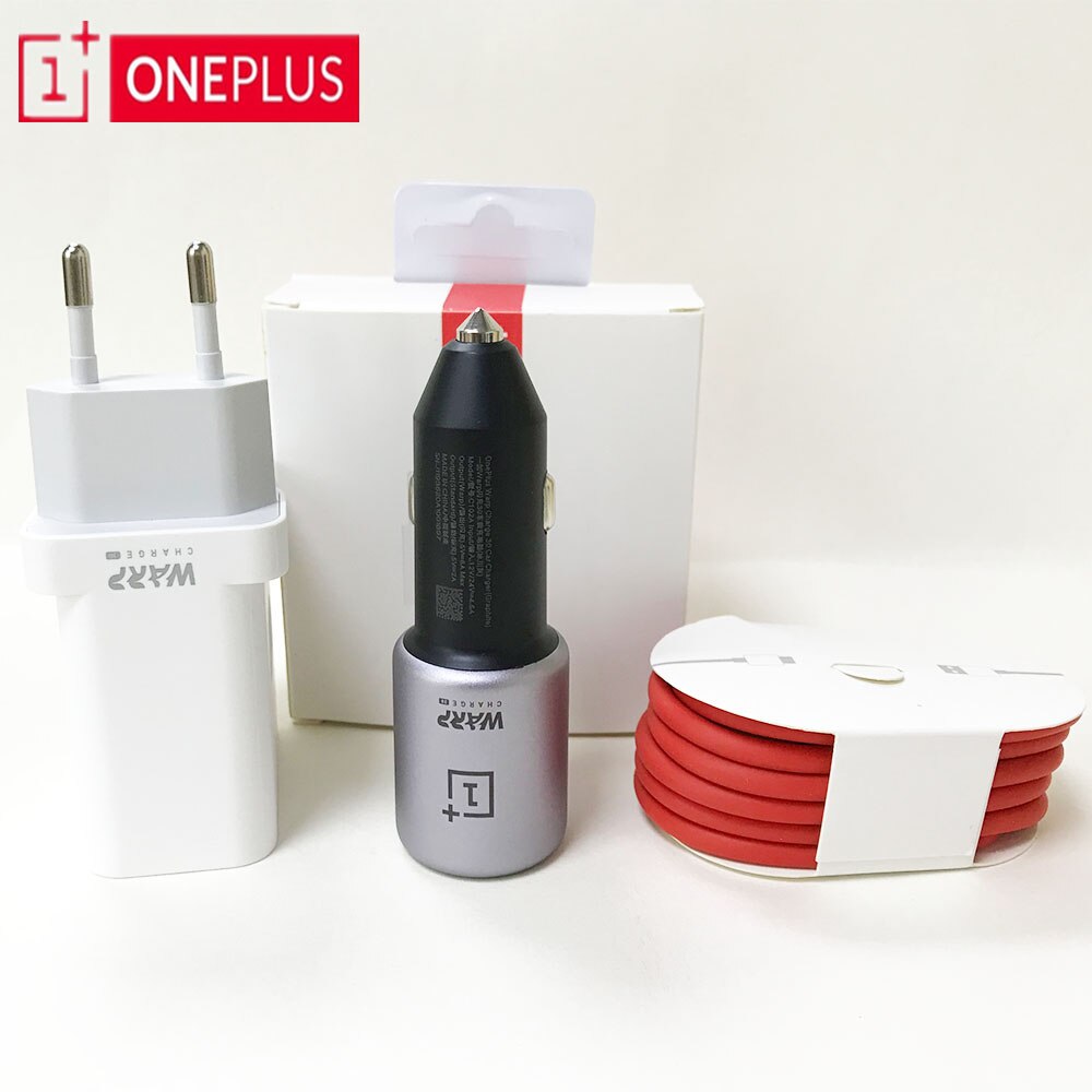 Originele Oneplus Warp Autolader 30W Autolader Eu Ons Input 12V 24V 4.5A Uitgang 5V 6A Max Voor Oneplus 7 /7 Pro/ 7T /7T Pro: EU x Car x Cable