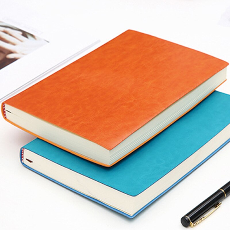 Soft Business Leather Diary Notebook A6 A5 B5 PU Travelers Journal Thicken School Office Meeting Record Notepad Handbook