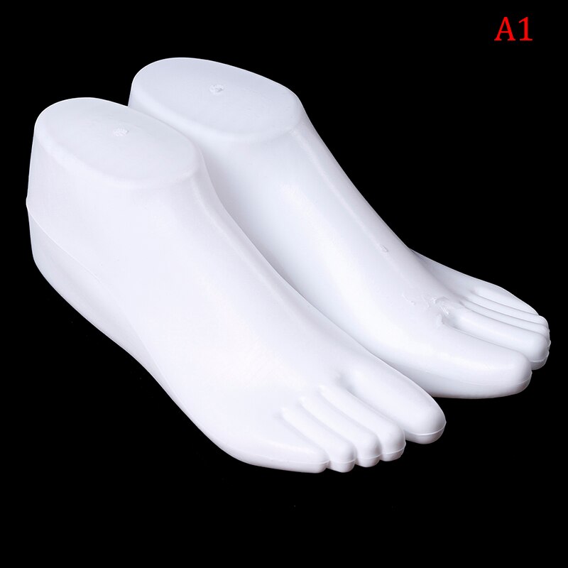 Nu/clair/blanc femme pieds Mannequin modèle pour pied string Style sandale chaussure chaussette affichage 1 paire: A1