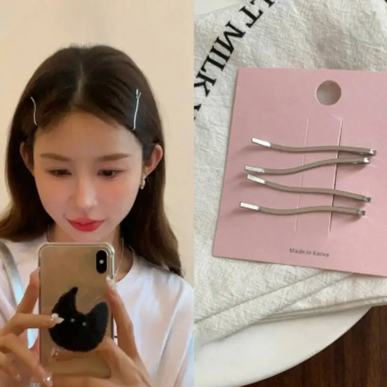 2/10 Uds. Pinza para el cabello de Color dorado y plateado para mujer, horquillas onduladas y rizadas, horquillas para peinado, accesorios de para el cabello para niña