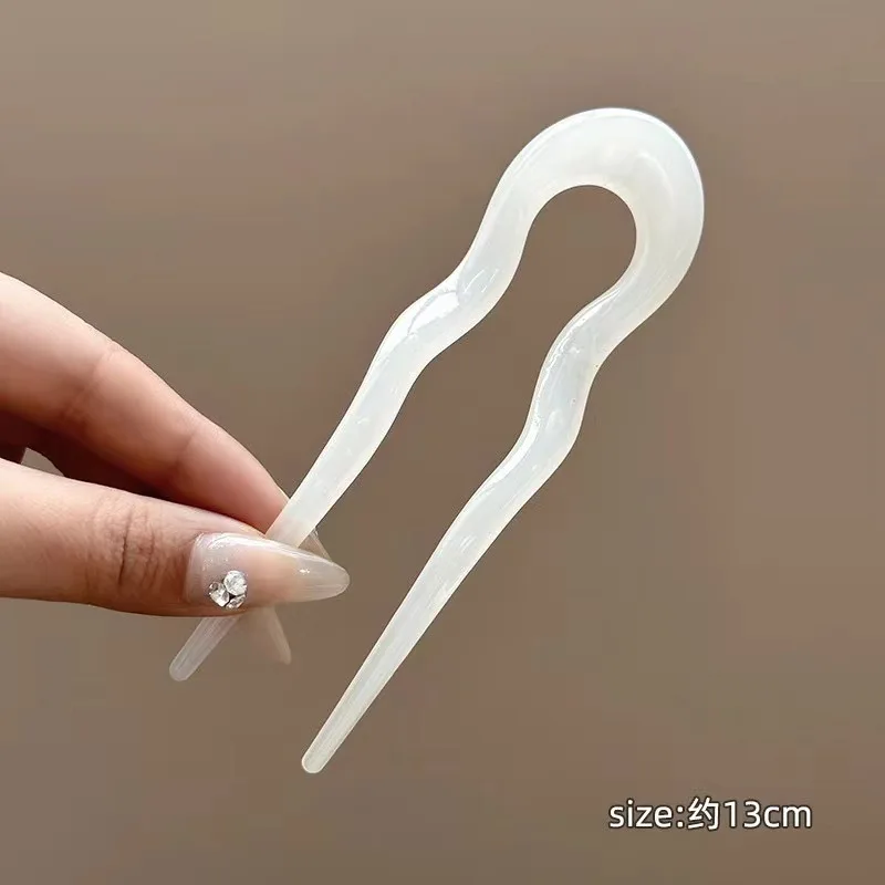 Épingle à cheveux en forme de U pour femme, fouet de luxe, style prairie, style chinois, épingle à cheveux enroulée, simple, 03, partenaires, vêtements de sauna: Champagne