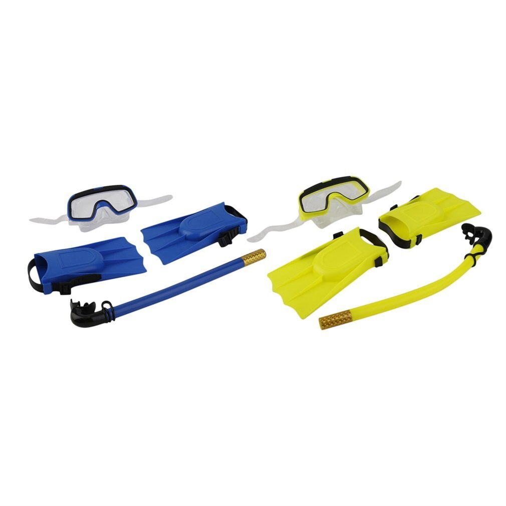 3 Pcs Schnorchel Set Schwimmen Tauchen Schnorcheln Tauchen Maske Atmen Rohr Lange Flossen Flossen für Kinder Sommer Wasser Sport