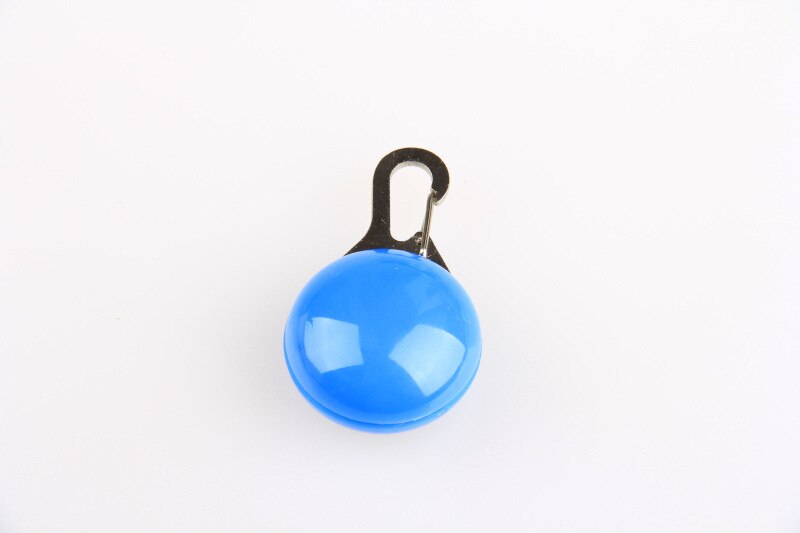 Collar COLGANTE para mascotas, luz LED de noche, linterna luminosa de seguridad, Collar de luces para mascotas, colgante de bola de iluminación: Azul