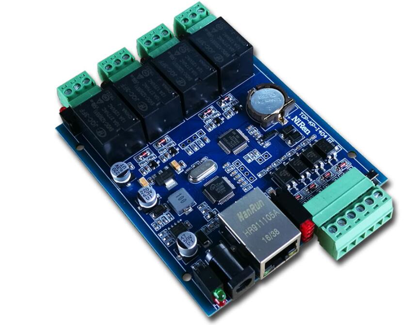 Industrial grade 4ch network relay switch module Ethernet relay remote network switch 4channel isolated input: board