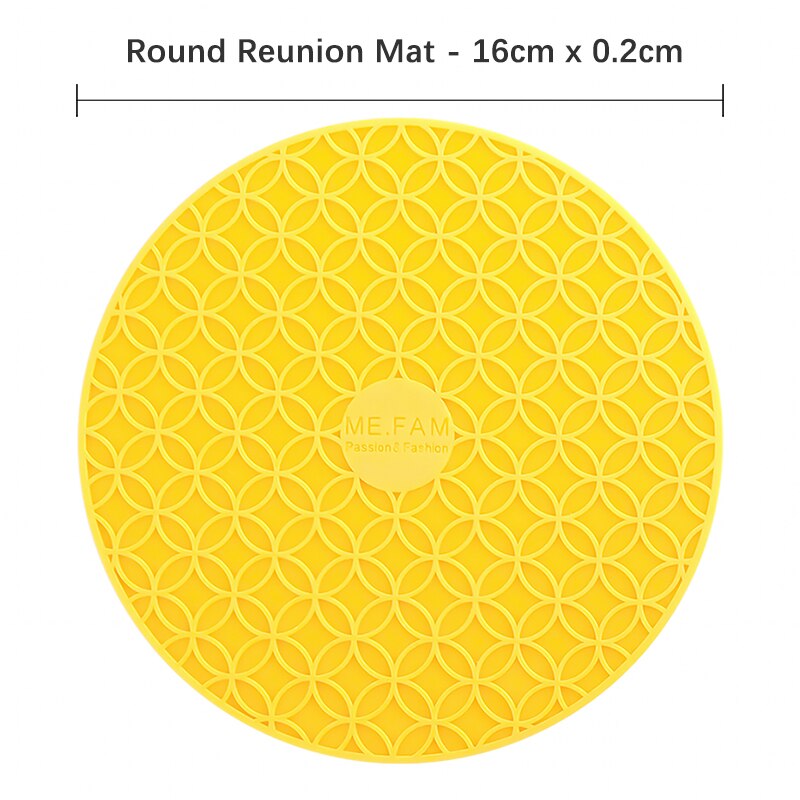 ME.FAM-tapis rond en Silicone flocons de neige en treillis, dessous de verre antidérapant isolant thermique, tapis de bol, décoration de bureau et cuisine