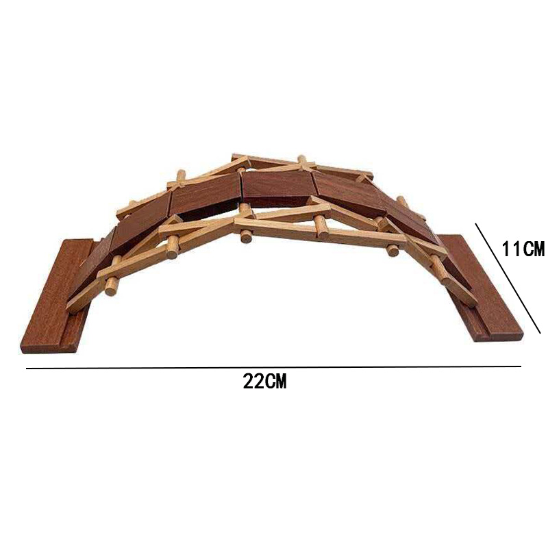 Wooden DIY Arch Bridge LuBan Brain Teasers Engineer Construction Building Toys for Kids Boys Girls Educational: Default Title
