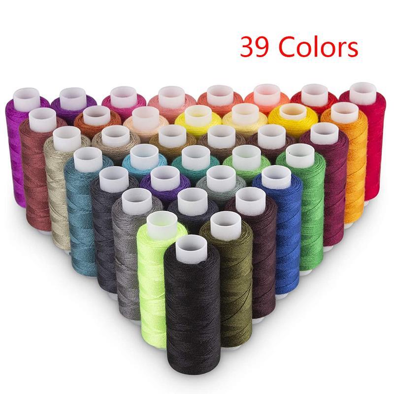 24/30/38/39Pcs Mixed Colors Polyester Yarn Sewing Thread Roll Machine Hand Embroidery 160 Yard Each Spool For Home Sewing Kit: 39colors
