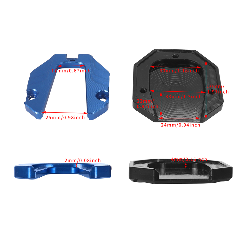 Universele Scooter Motorcycle Bike Kickstand Extender Voet Zijstandaard Extension Pad Ondersteuning Plaat Antislip Vergrote Basis