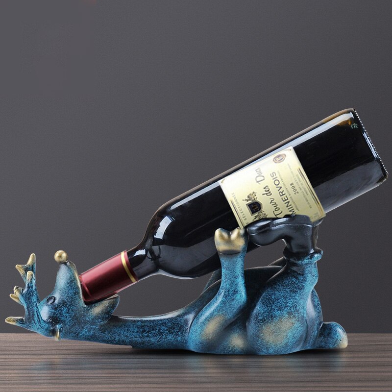 European Resin Drunk Deer Wine Rack Livingroom Office Wine Bottle shelf Home Furnishing Decoration Modern Wine Holder Crafts
